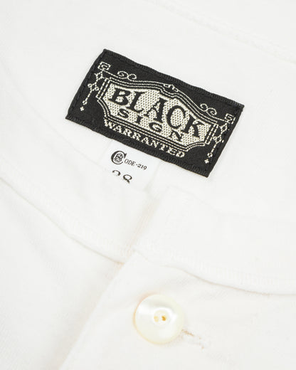 Black Sign BS Short Sleeve Amish Underwear - Salt White - Standard & Strange