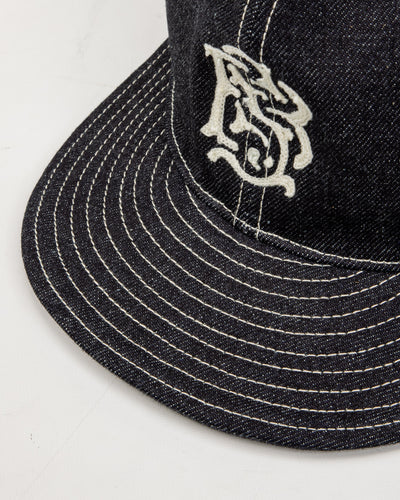 Black Sign BS Trucker Cap - Indigo Denim - Standard & Strange