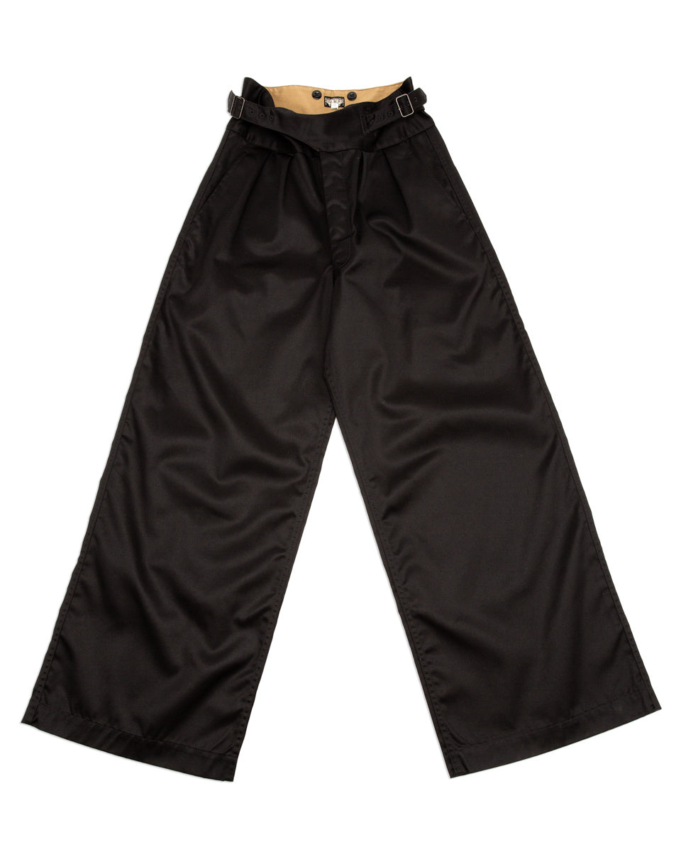 Black Sign Black Chino Wide Gurkha Pants - Midnight Black 