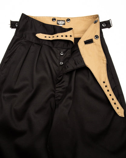 Black Sign Black Chino Wide Gurkha Pants - Midnight Black - Standard & Strange