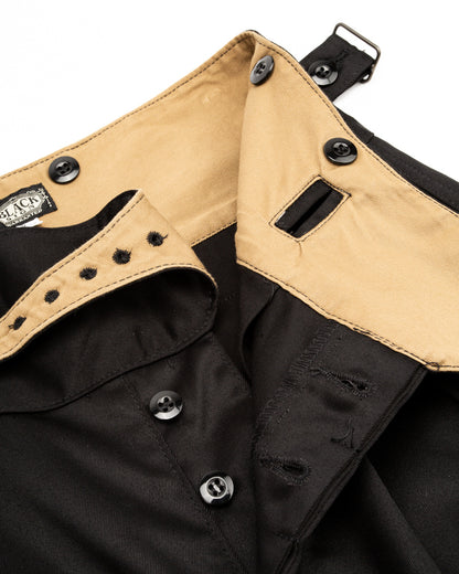 Black Sign Black Chino Wide Gurkha Pants - Midnight Black - Standard & Strange