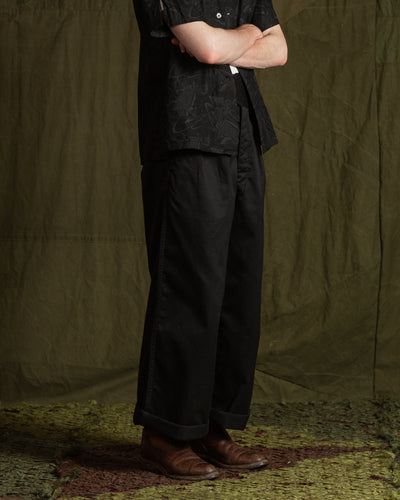 Black Sign Black Chino Wide Gurkha Pants - Midnight Black - Standard & Strange