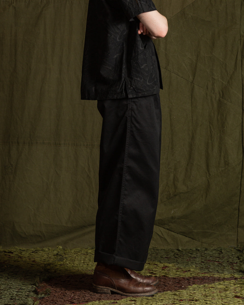 Black Sign Black Chino Wide Gurkha Pants - Midnight Black