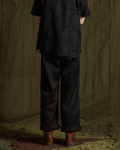 Black Sign Black Chino Wide Gurkha Pants - Midnight Black - Standard & Strange