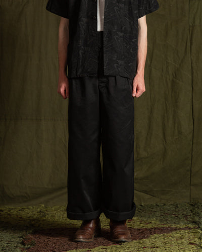 Black Sign Black Chino Wide Gurkha Pants - Midnight Black - Standard & Strange