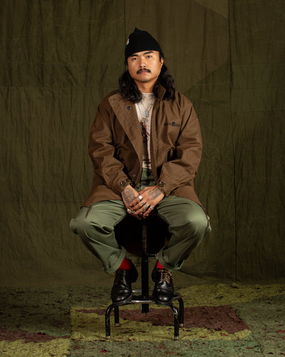 Black Sign British Oiled Cotton Rebel Coat - Oiled Khaki - Standard & Strange