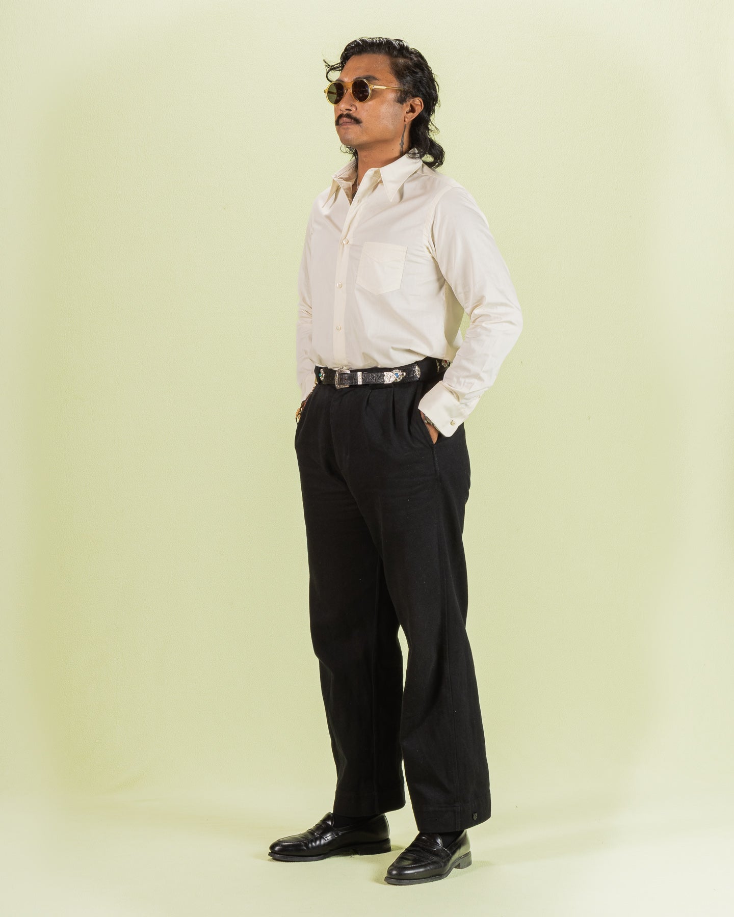Black Sign Broadway Dress Shirt - Light Ivory - Standard & Strange