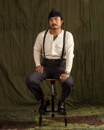 Black Sign Button Front Amish Underwear - Beige - Standard & Strange