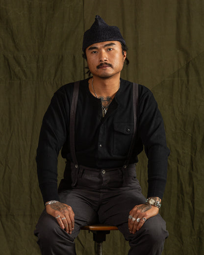 Black Sign Button Front Amish Underwear - Midnight Black - Standard & Strange