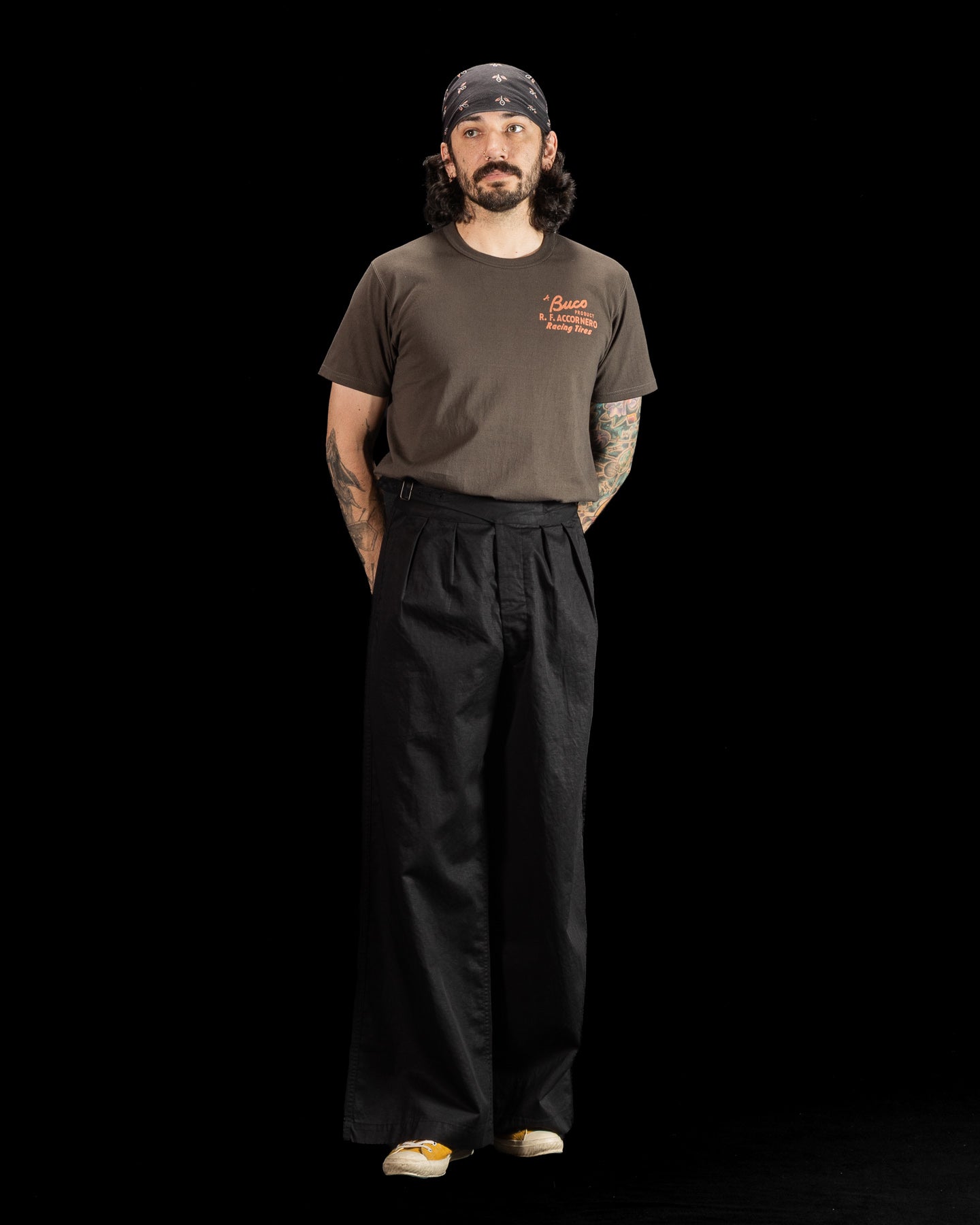 Black Sign CL Twill Wide Gurkha Pants - Stealth Black - Standard & Strange