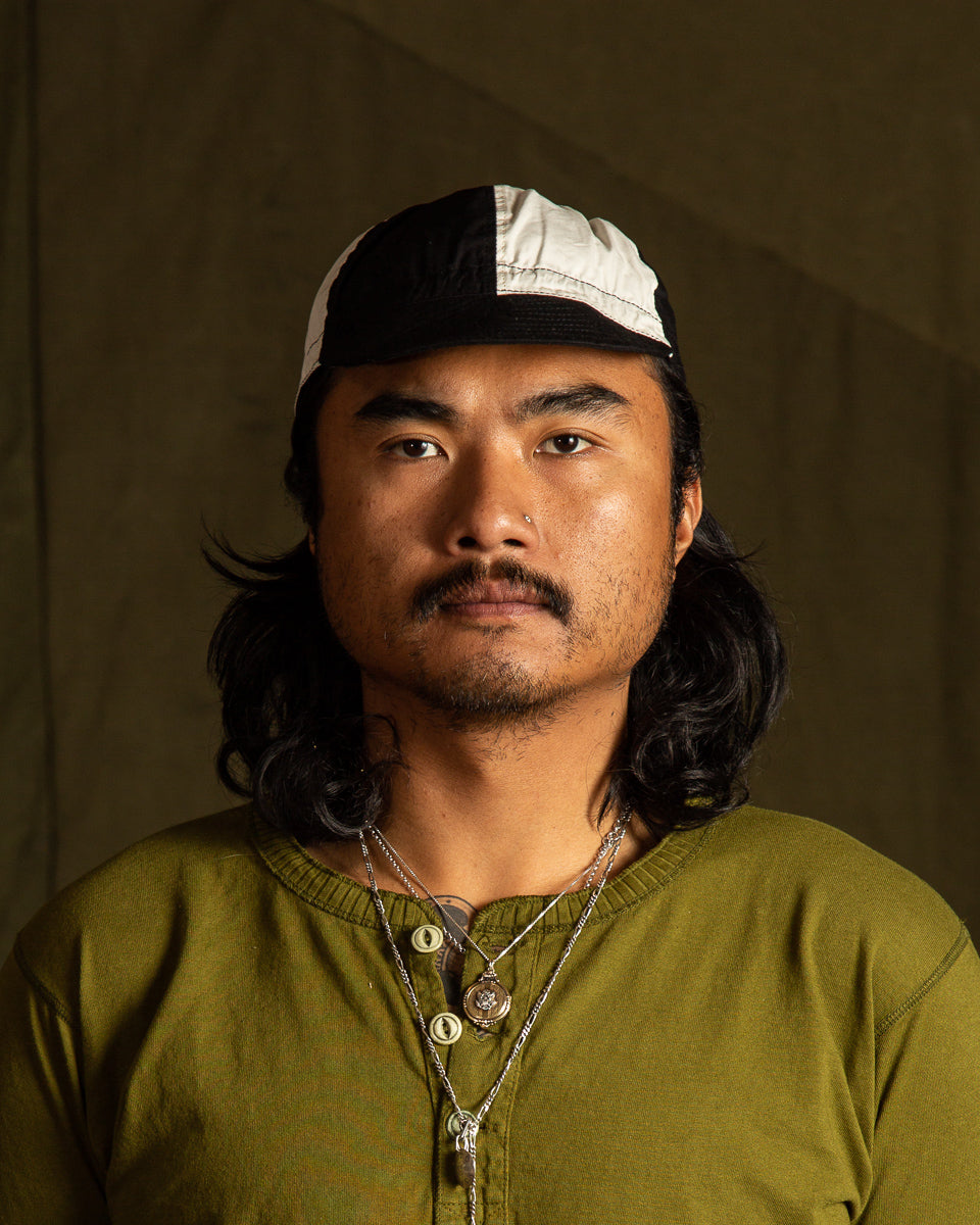 Black Sign Checker Mechanics Cap (Long Brim) Checker Standard & Strange