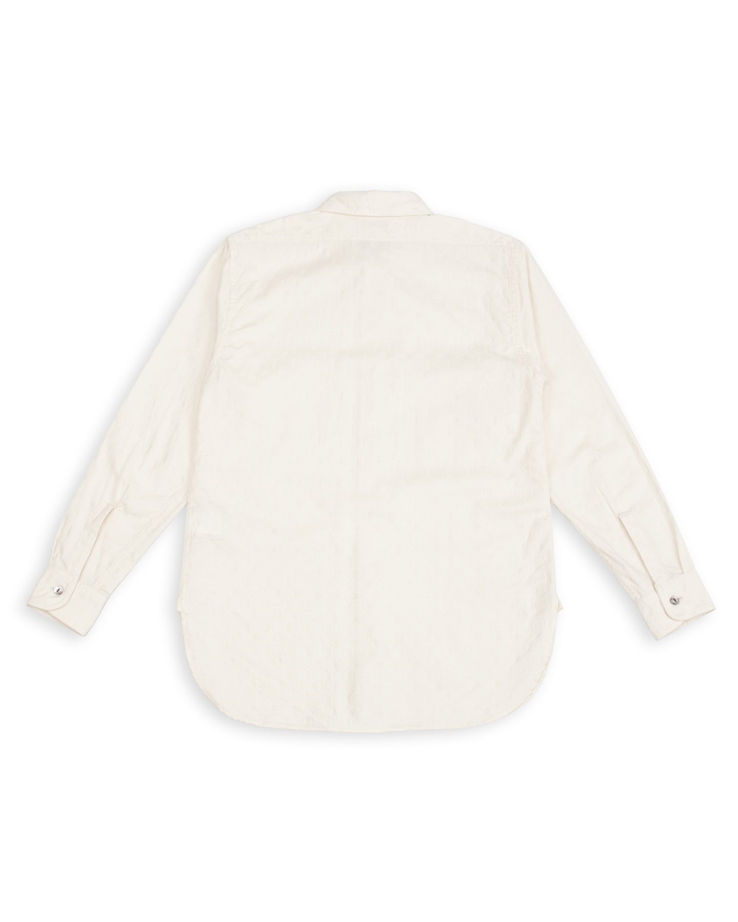 Black Sign Fine Pattern Jacquard Open Pocket Work Shirt - Salt White - Standard & Strange