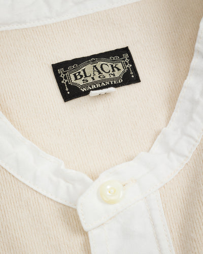 Black Sign Heavyweight 1920s Amish Henley - Beige - Standard & Strange