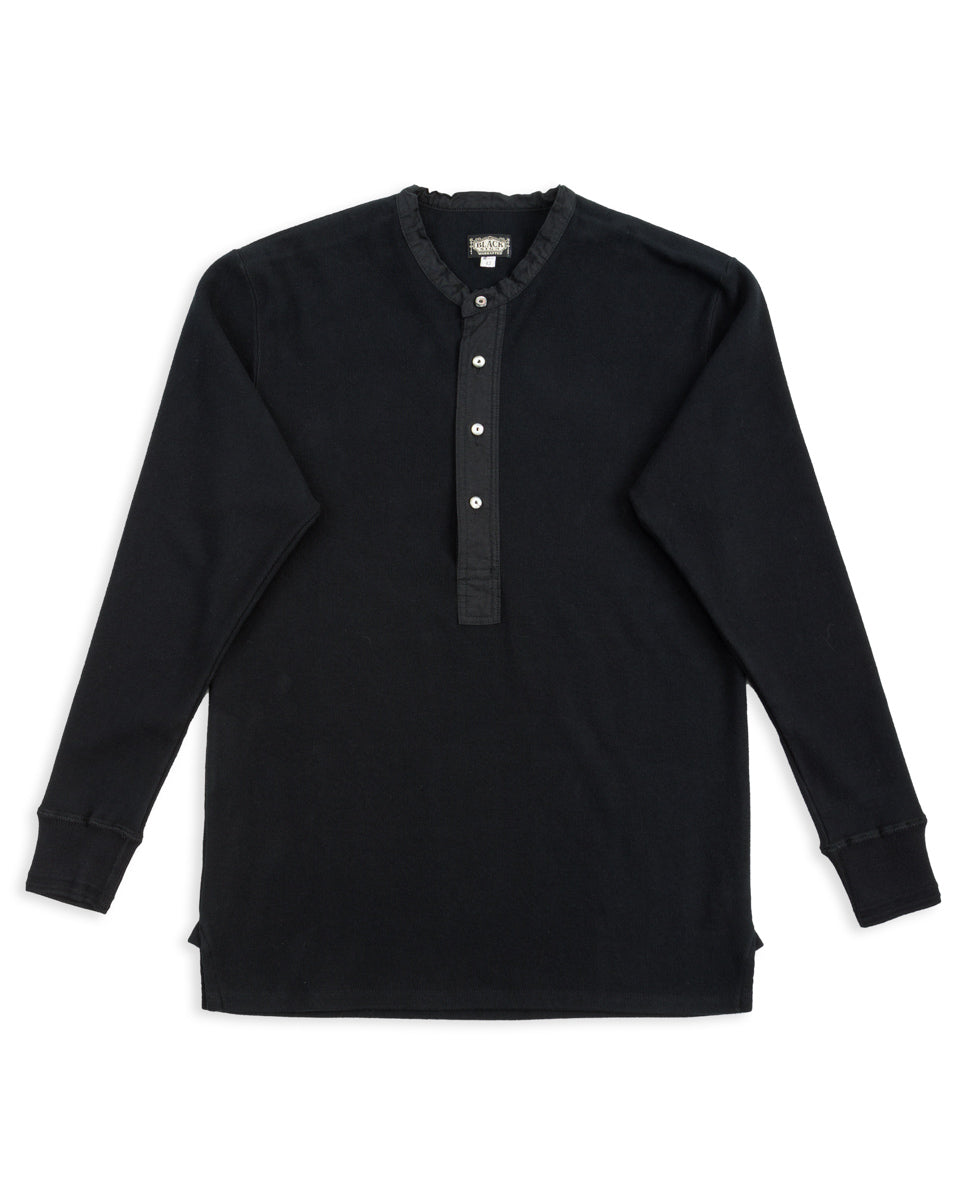 Black Sign Heavyweight 1920s Amish Henley - Black - Standard & Strange