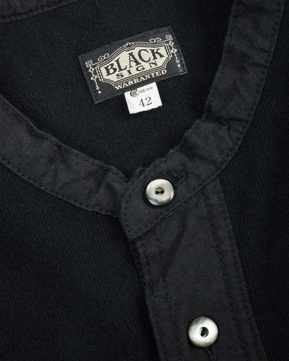 Black Sign Heavyweight 1920s Amish Henley - Black - Standard & Strange