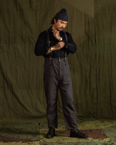 Black Sign Italian Cashmere Open Pocket Work Shirt - Royal Navy - Standard & Strange