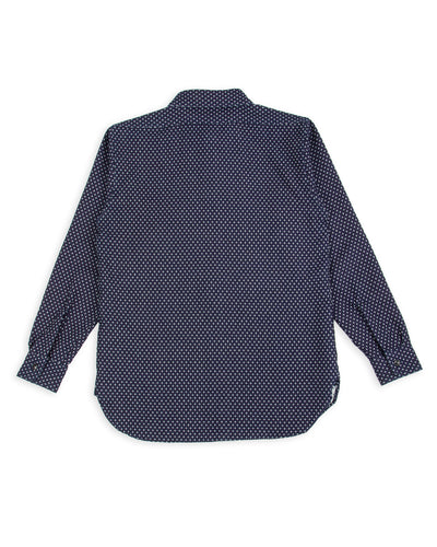 Black Sign Jacquard Cross Open Pocket Work Shirt - Dark Indigo - Standard & Strange