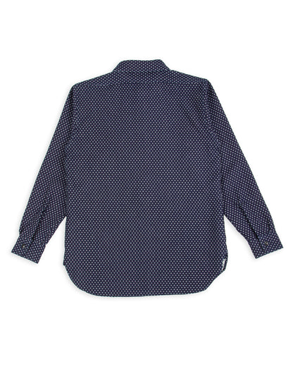 Black Sign Jacquard Cross Open Pocket Work Shirt - Dark Indigo - Standard & Strange