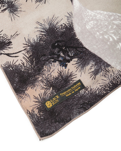 Black Sign "Jyakuchu Ito" Scarf - Hakutsuru-Zu - Standard & Strange