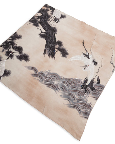 Black Sign "Jyakuchu Ito" Scarf - Hakutsuru-Zu - Standard & Strange