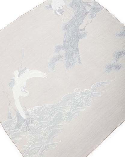 Black Sign "Jyakuchu Ito" Scarf - Hakutsuru-Zu - Standard & Strange