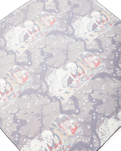 Black Sign "Kuniyoshi Utagawa" Scarf - Yozakura and Skull - Standard & Strange