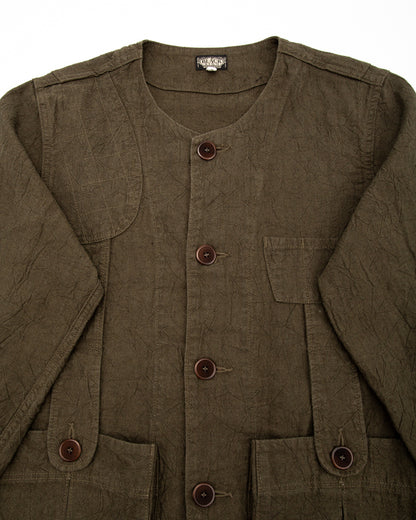 Black Sign Linen Canvas Shooting Jacket - Hide Green - Standard & Strange