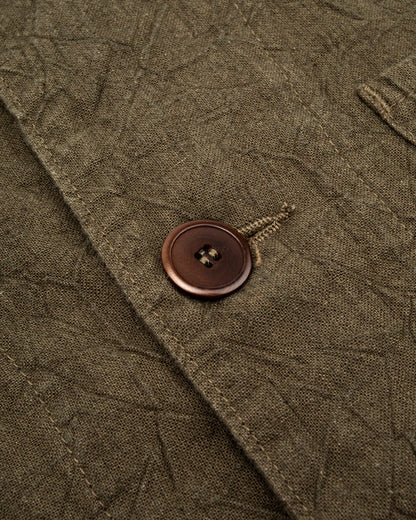 Black Sign Linen Canvas Shooting Jacket - Hide Green - Standard & Strange