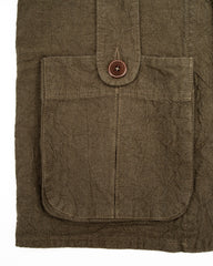 Black Sign Linen Canvas Shooting Jacket - Hide Green - Standard & Strange