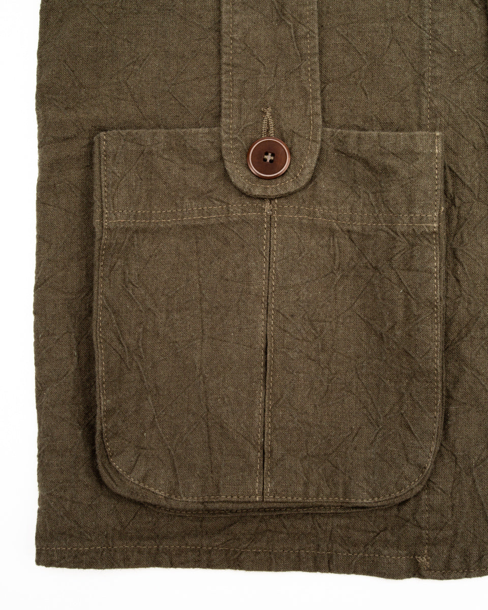 Black Sign Linen Canvas Shooting Jacket - Hide Green - Standard & Strange