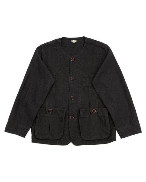 Black Sign Linen Canvas Shooting Jacket - Midnight Black - Standard & Strange