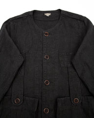 Black Sign Linen Canvas Shooting Jacket - Midnight Black - Standard & Strange