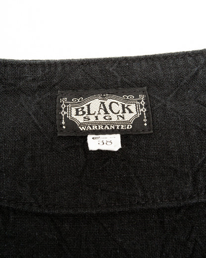 Black Sign Linen Canvas Shooting Jacket - Midnight Black - Standard & Strange