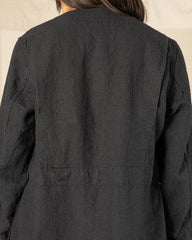 Black Sign Linen Canvas Shooting Jacket - Midnight Black - Standard & Strange