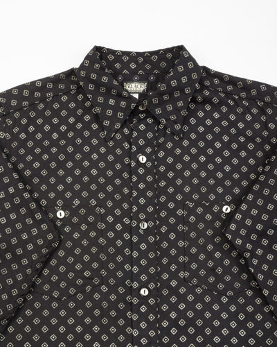 Black Sign Micro HBT Dobby Open Pocket Work Shirt - Midnight Black - Standard & Strange