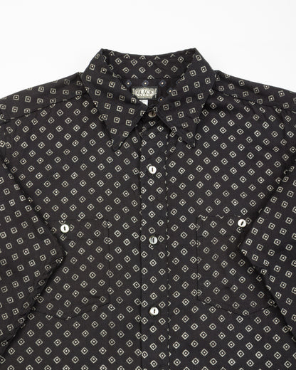 Black Sign Micro HBT Dobby Open Pocket Work Shirt - Midnight Black - Standard & Strange