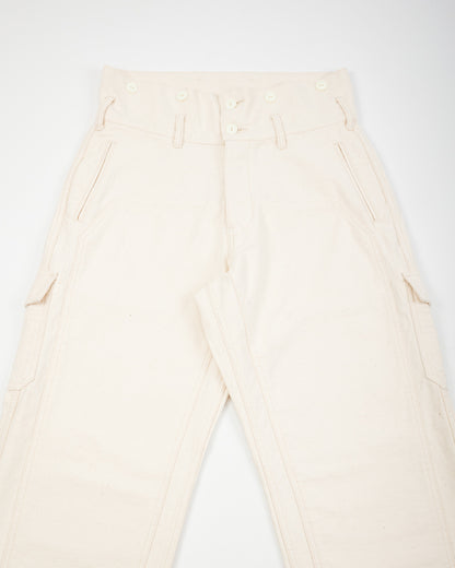 Black Sign Military Back Satin Combat Trousers - Sand White - Standard & Strange