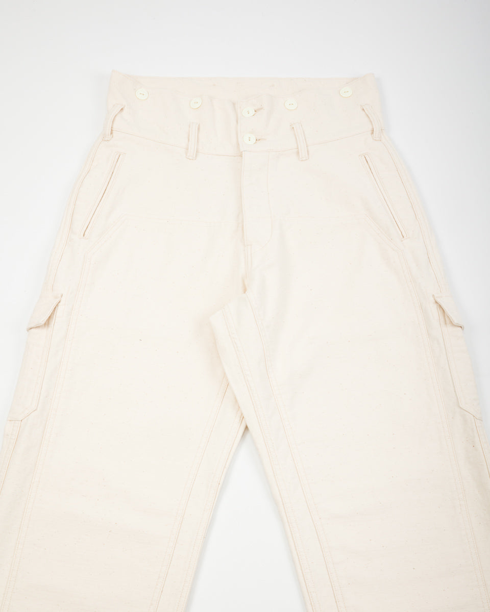 Black Sign Military Back Satin Combat Trousers - Sand White - Standard & Strange
