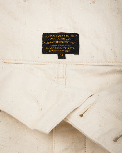 Black Sign Military Back Satin Combat Trousers - Sand White - Standard & Strange