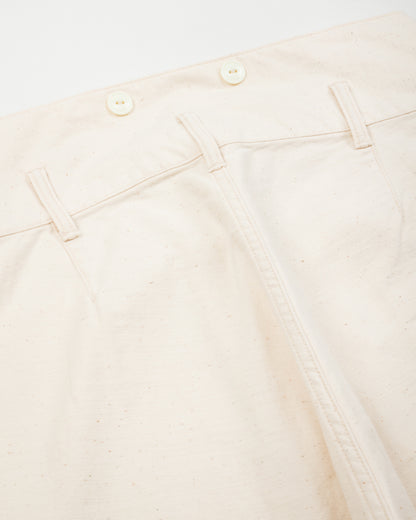 Black Sign Military Back Satin Combat Trousers - Sand White - Standard & Strange