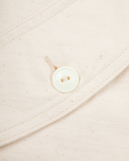 Black Sign Military Back Satin Hooded Deck Shirt - Sand White - Standard & Strange