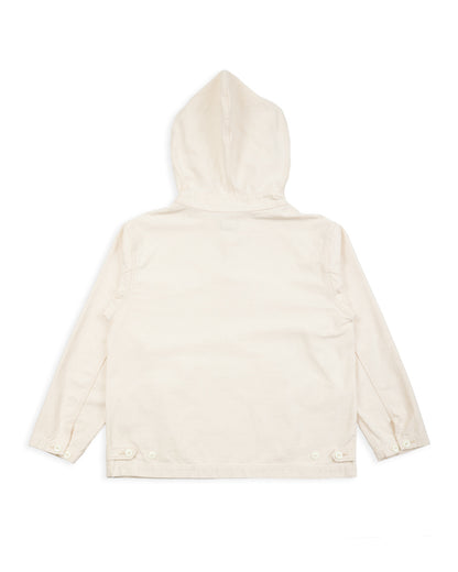 Black Sign Military Back Satin Hooded Deck Shirt - Sand White - Standard & Strange