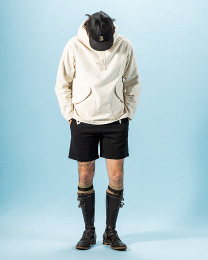 Black Sign Military Back Satin Hooded Deck Shirt - Sand White - Standard & Strange