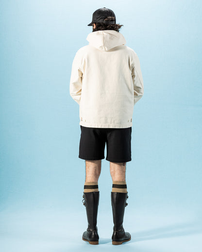 Black Sign Military Back Satin Hooded Deck Shirt - Sand White - Standard & Strange