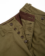 Black Sign Military Herringbone Driving Trousers - Soldier Green - Standard & Strange