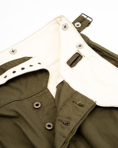 Black Sign Military Herringbone Wide Gurkha Pants - Soldier Green - Standard & Strange