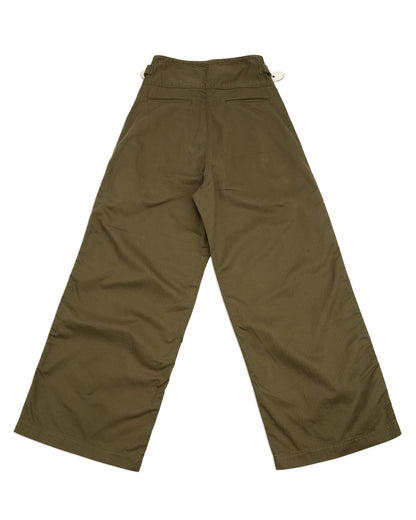 Black Sign Military Herringbone Wide Gurkha Pants - Soldier Green - Standard & Strange