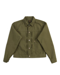 Black Sign Military Twill Pleats Jacket - Soldier Green - Standard & Strange