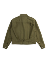 Black Sign Military Twill Pleats Jacket - Soldier Green - Standard & Strange