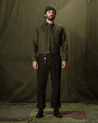 Black Sign Military Twill Pleats Jacket - Soldier Green - Standard & Strange